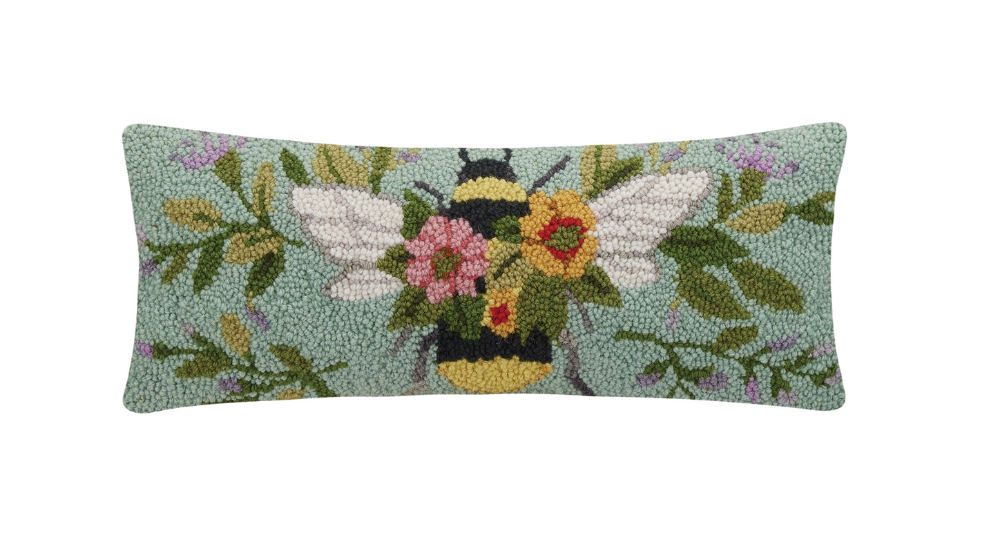 Floral Bee W/Hive Hook Pillow