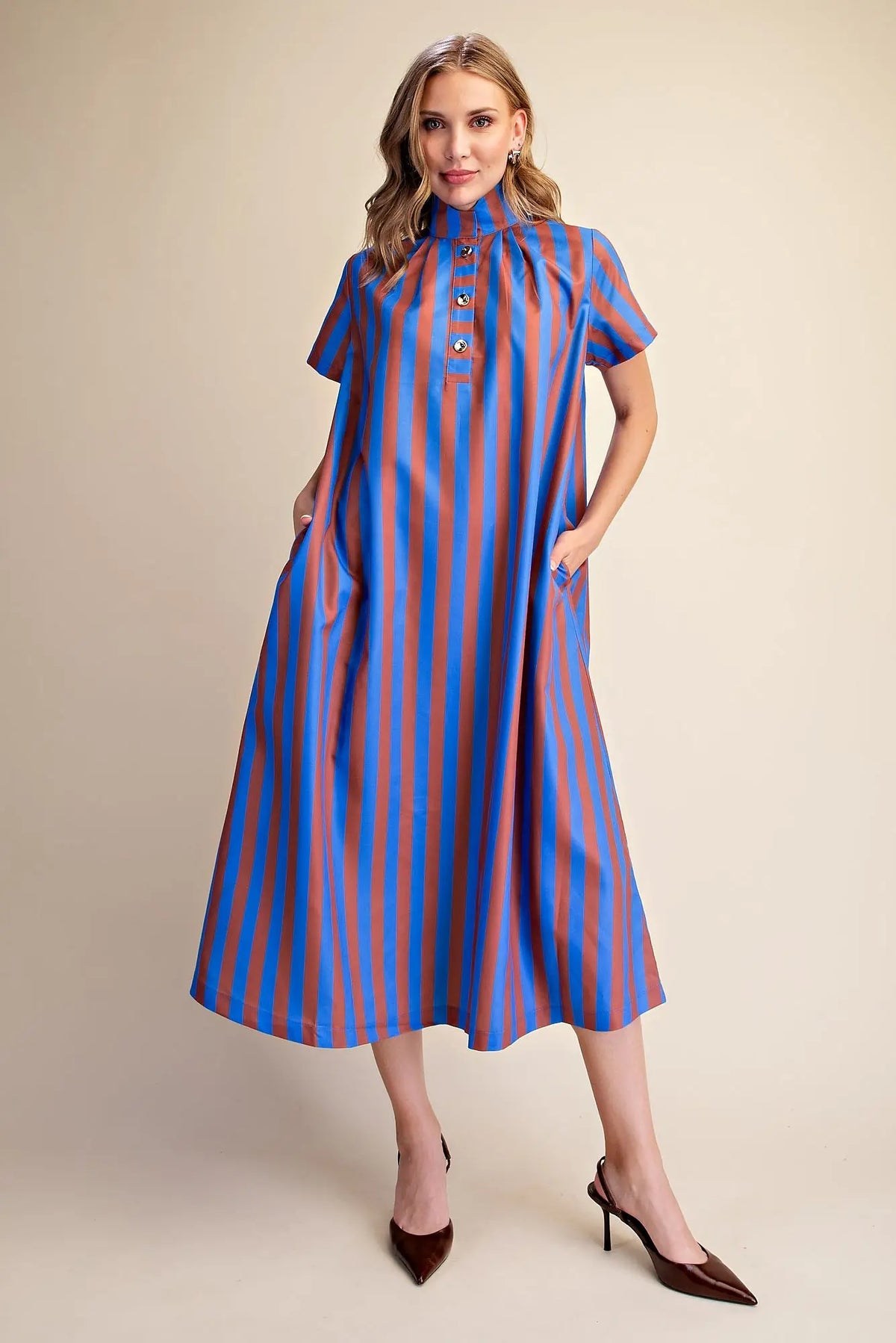 Stand High Neck Dress