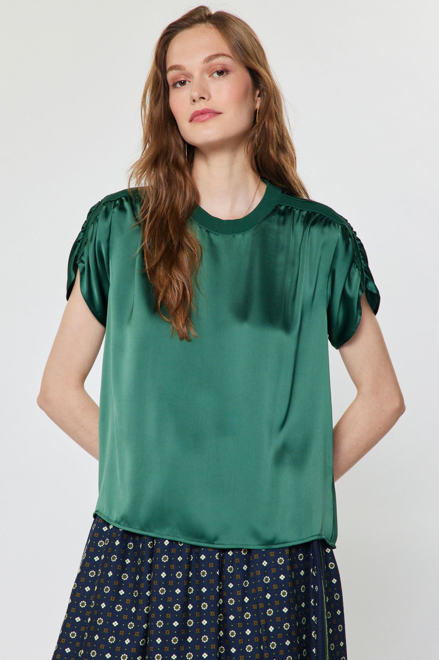 Satin T-Shirt Blouse