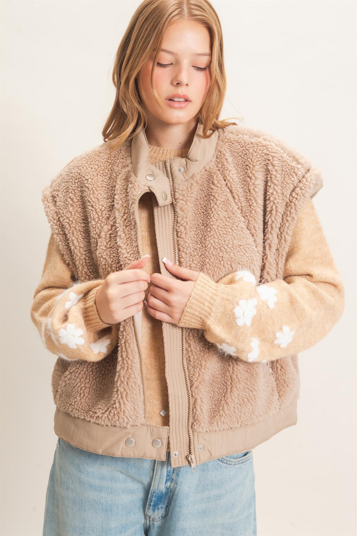 Sherpa Stand Collar Vest