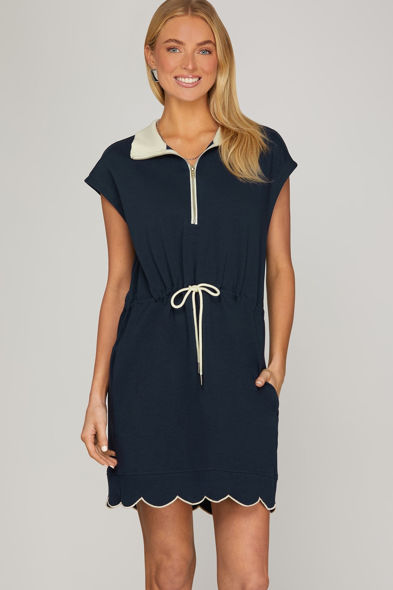 Drawstring Scuba Knit