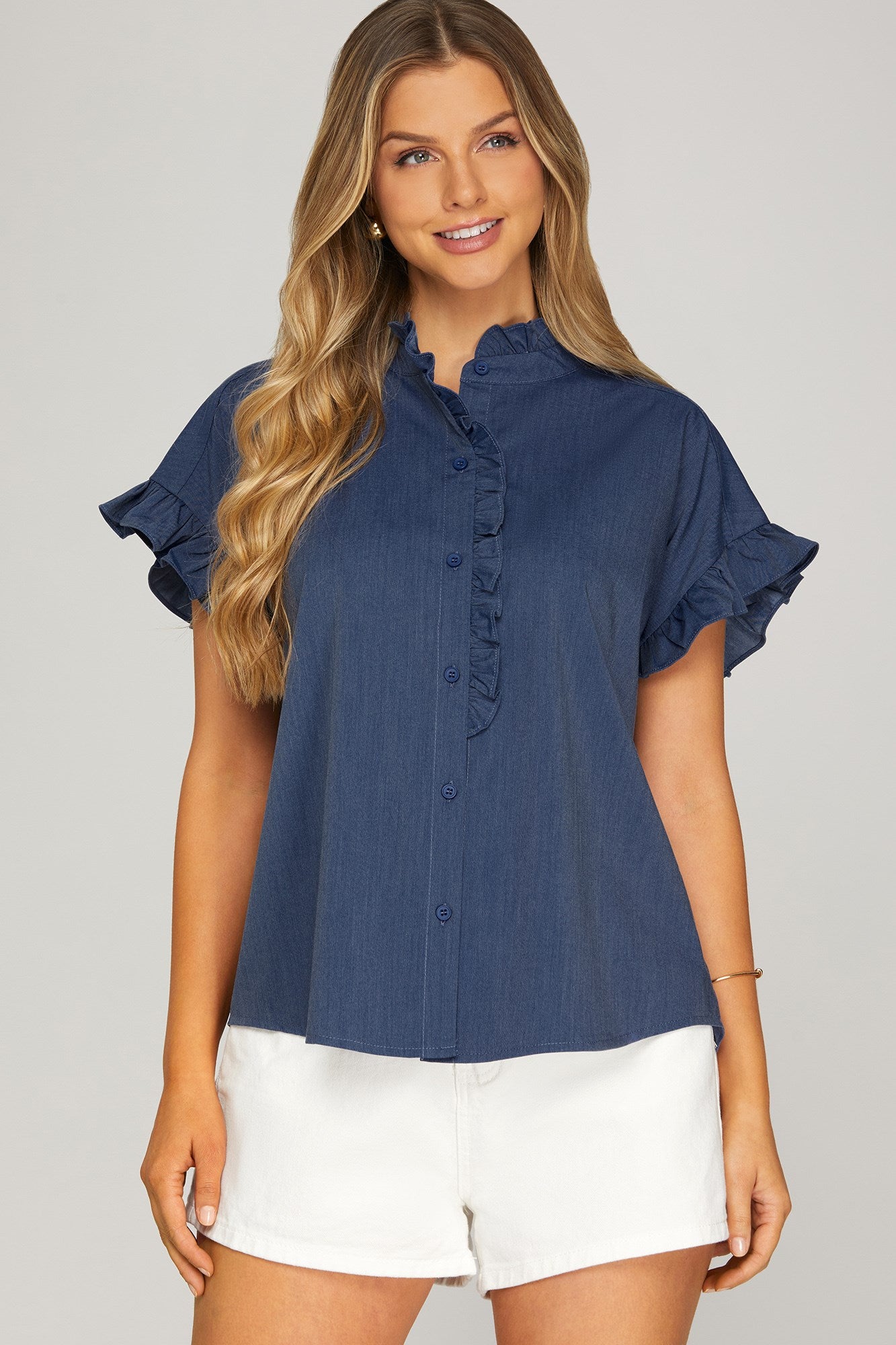 Denim Blue Top