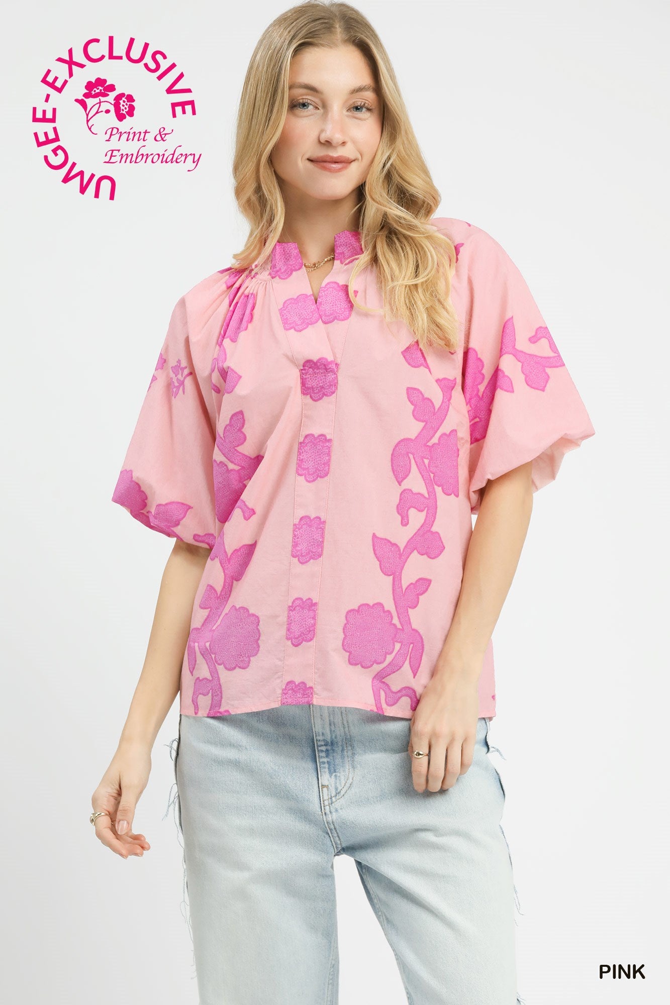 Two Tone Pink Top