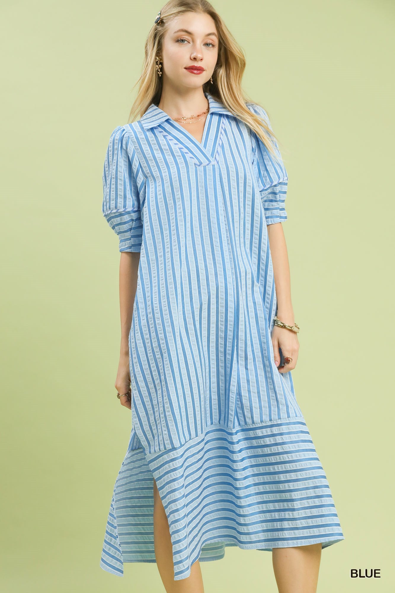 Blue Two Tone Dress
