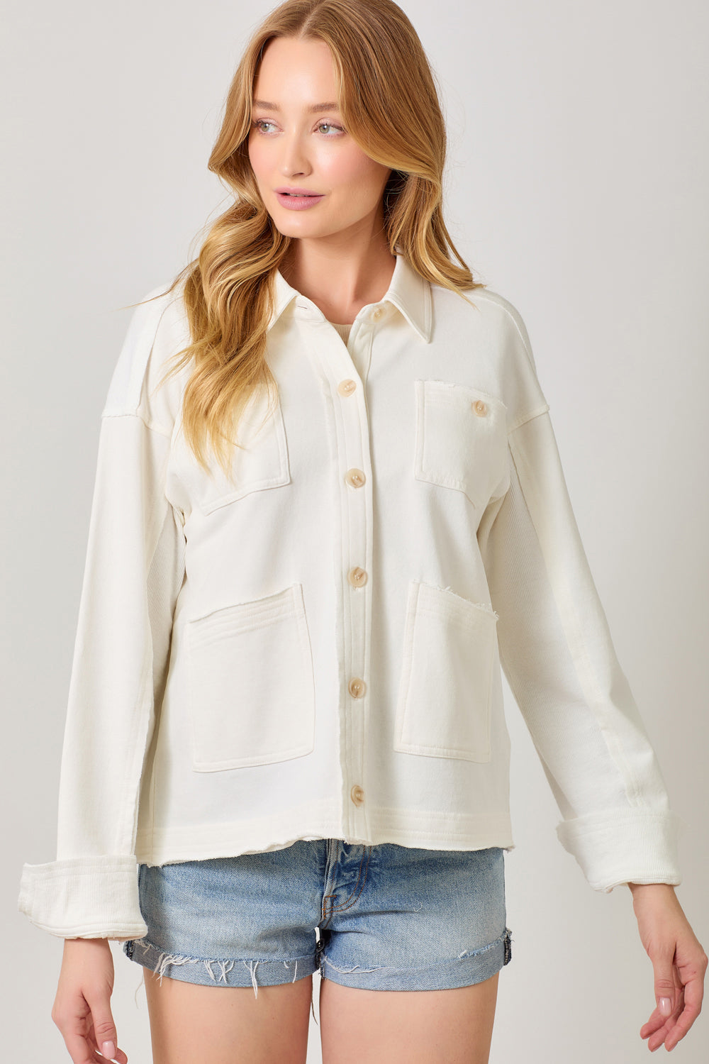 Washed Terry Shacket