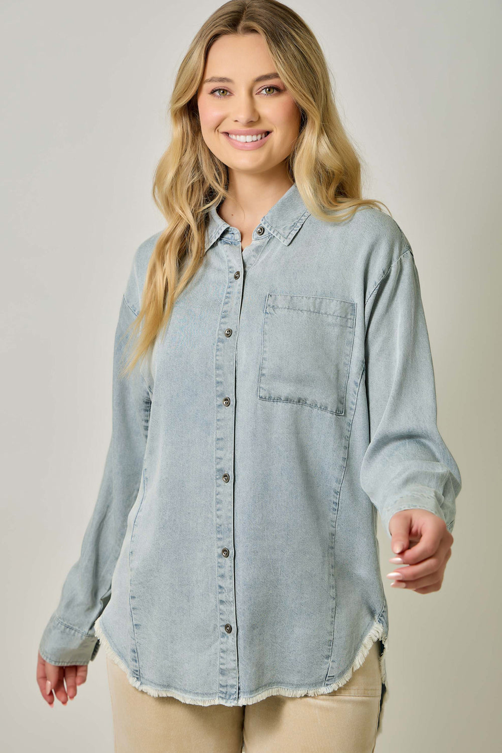 Washed Tencel Oversized Shirt