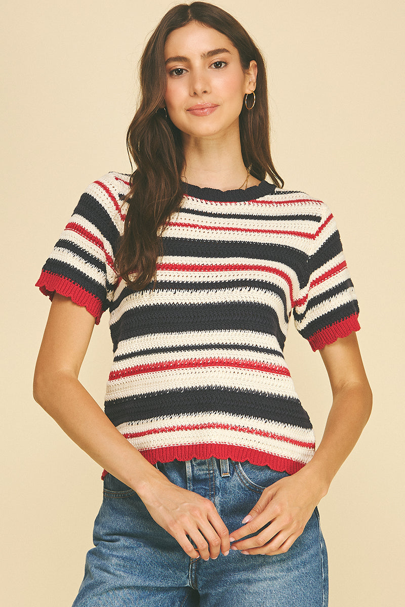 Crochet Knit Top
