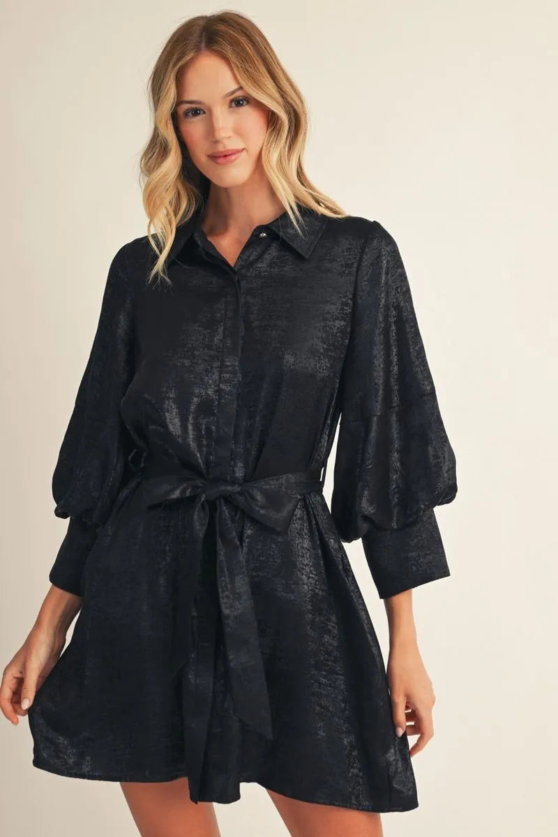 Metallic Black Dress