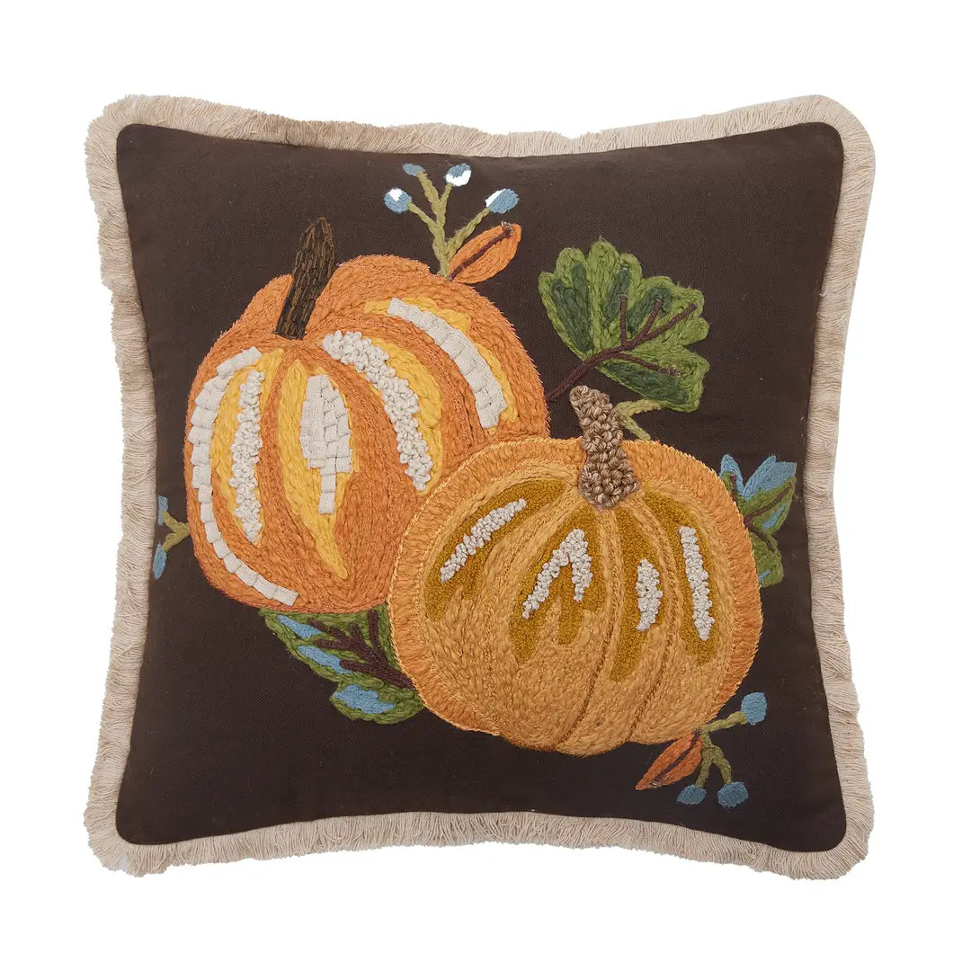Harvest Brown Pumpkin Pillow