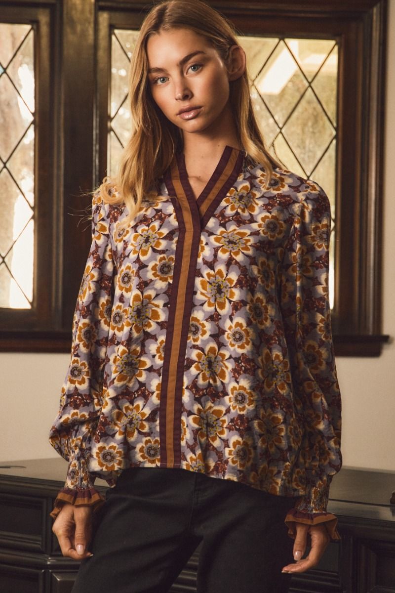 Burgundy Multi Top
