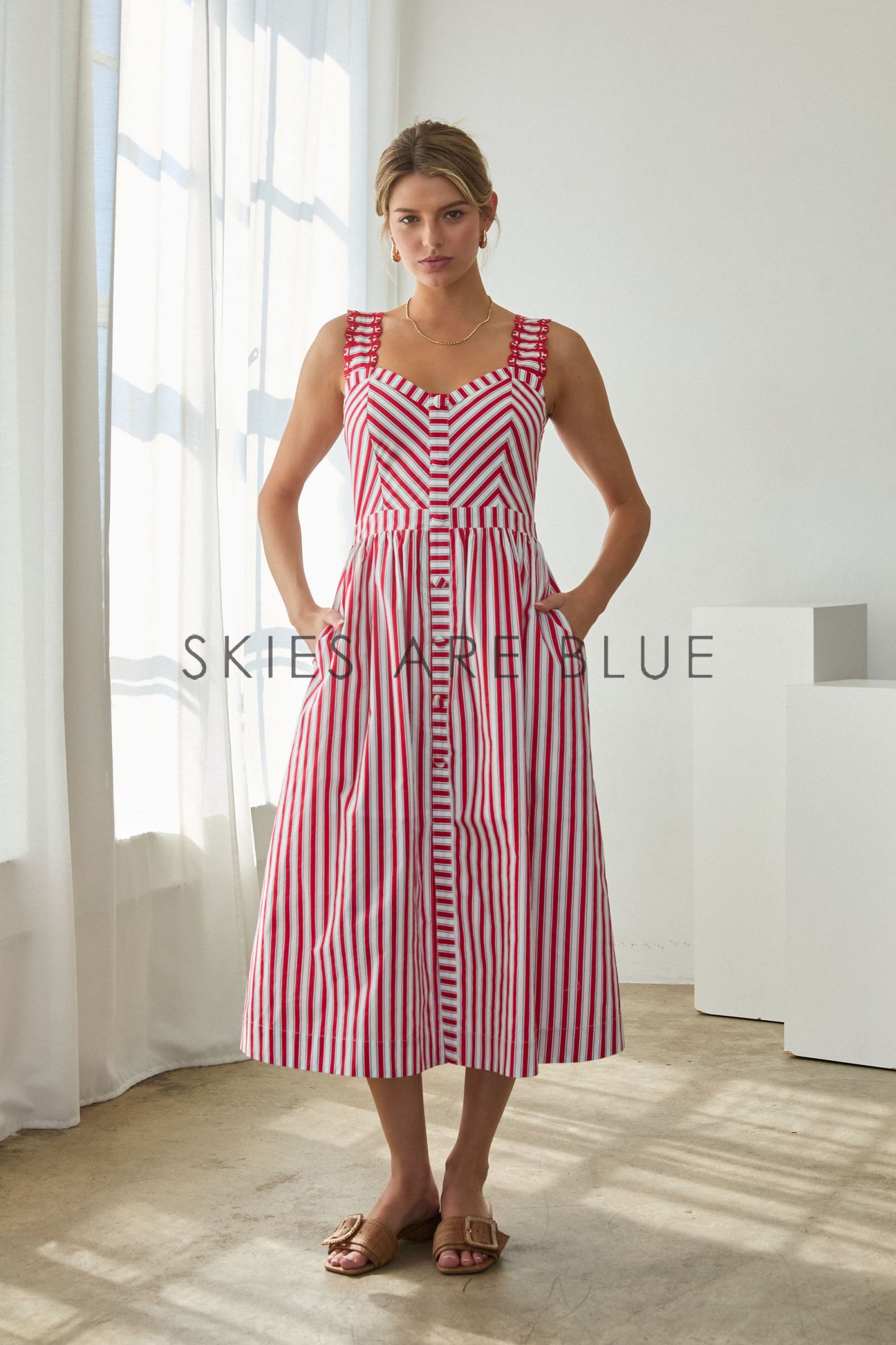 Striped Midi Dress