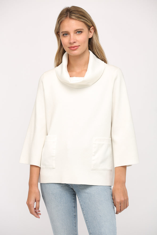 Satin Bell Slv Top