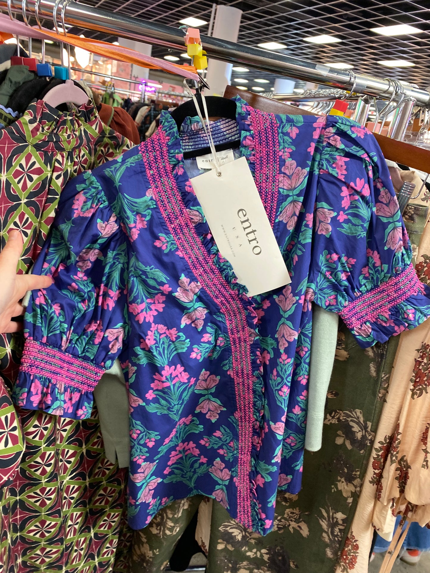 Navy/Pink Top