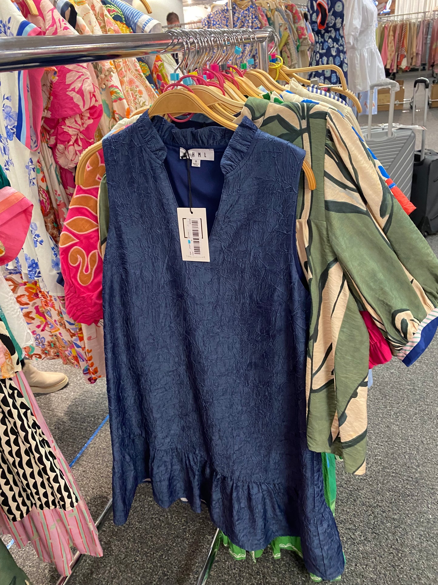 Navy Textured Dress