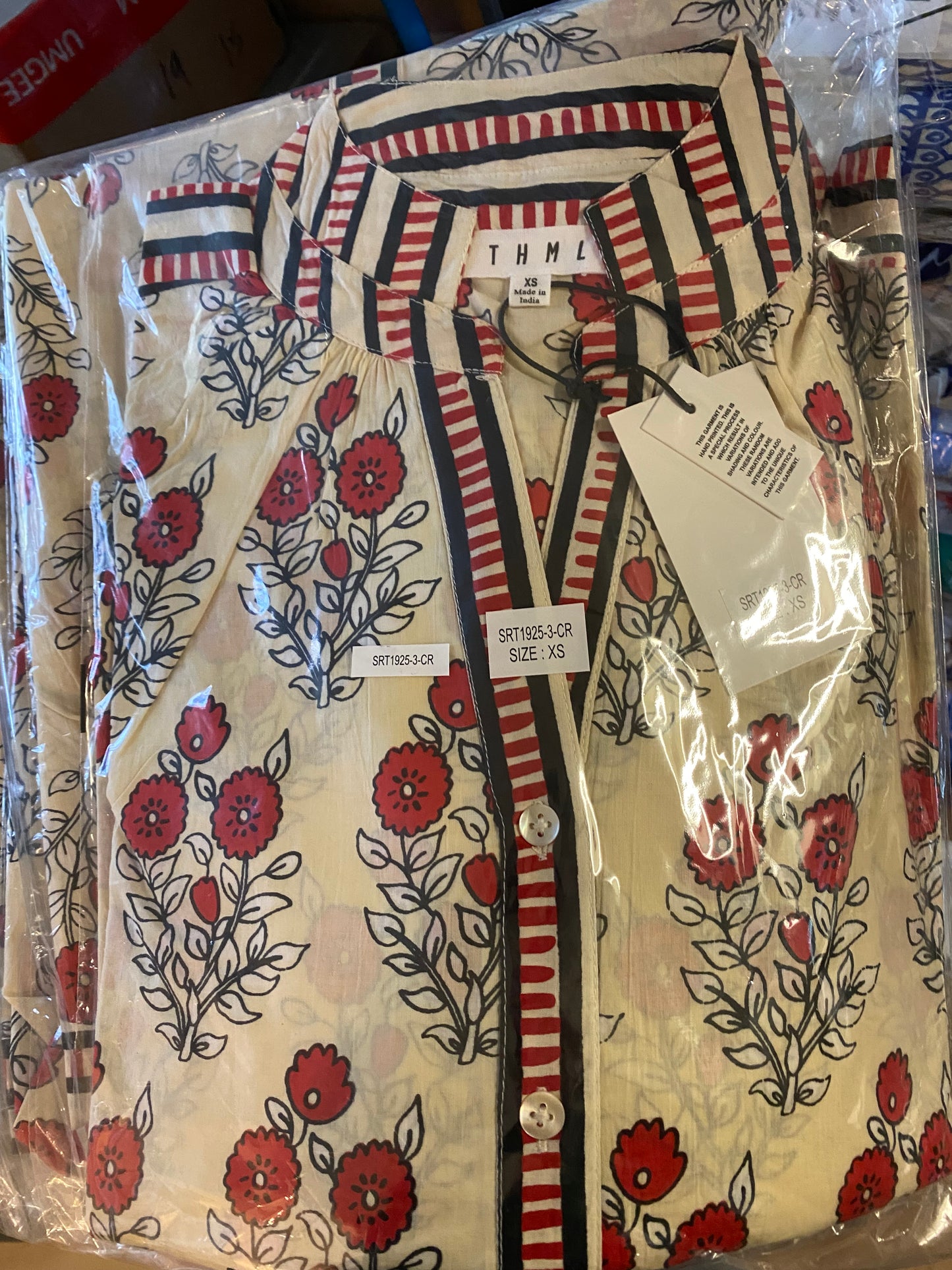 Cream Floral Top