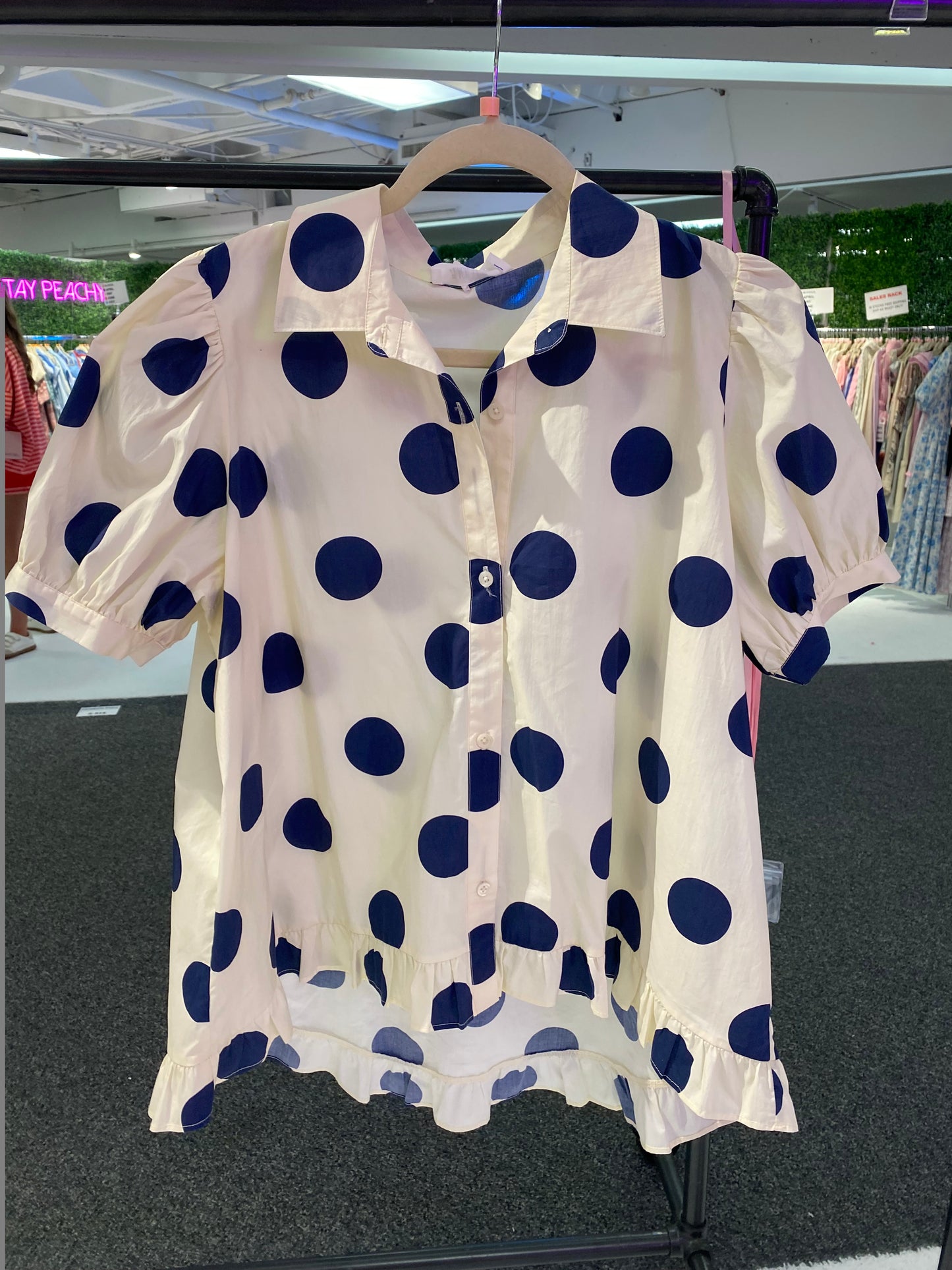 Polka Dot Oversized Top