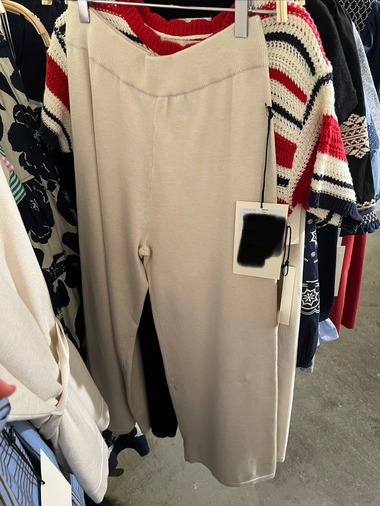 High Rise Wide Leg Sweater Pants