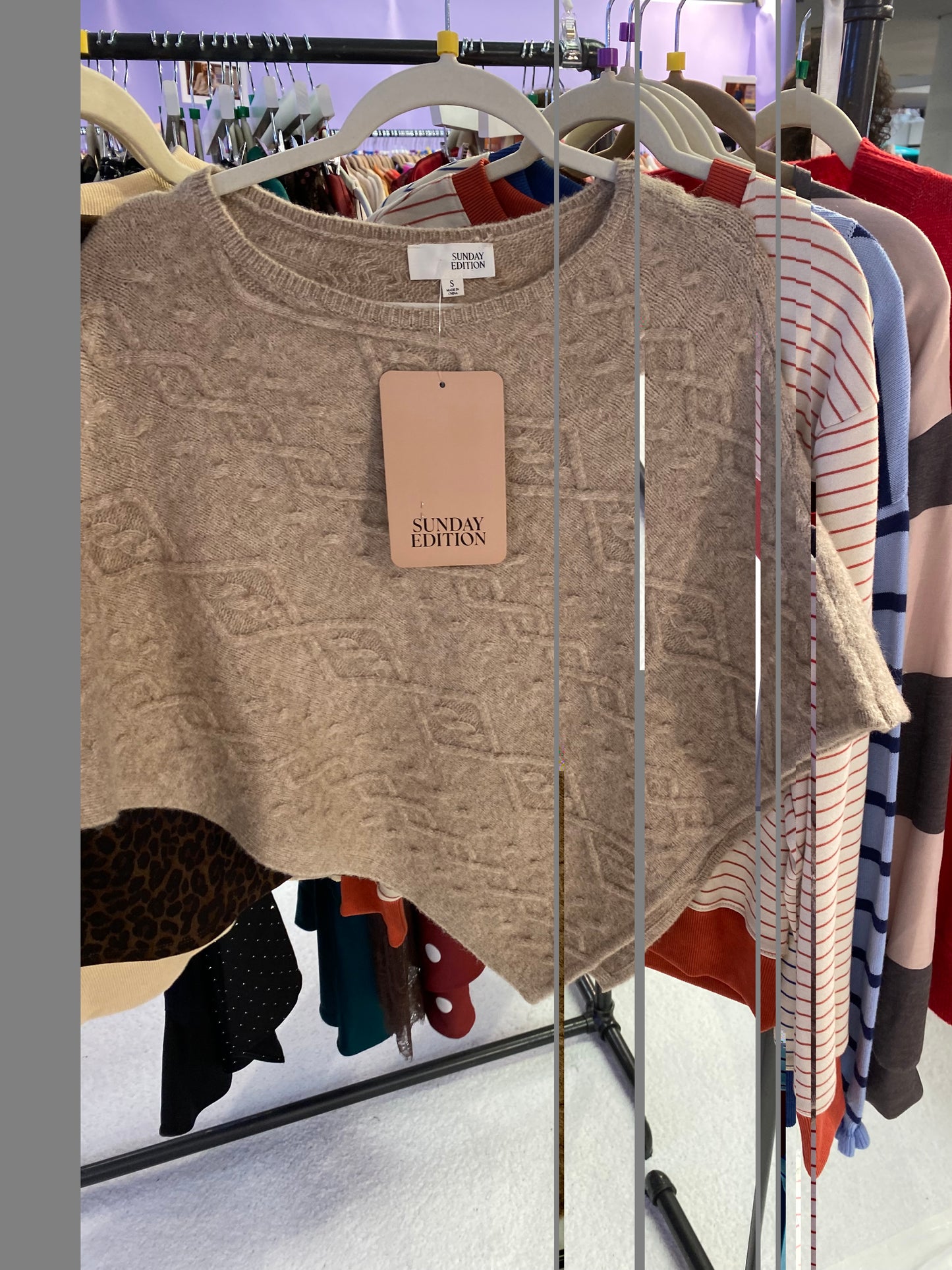 Cable Poncho Sweater
