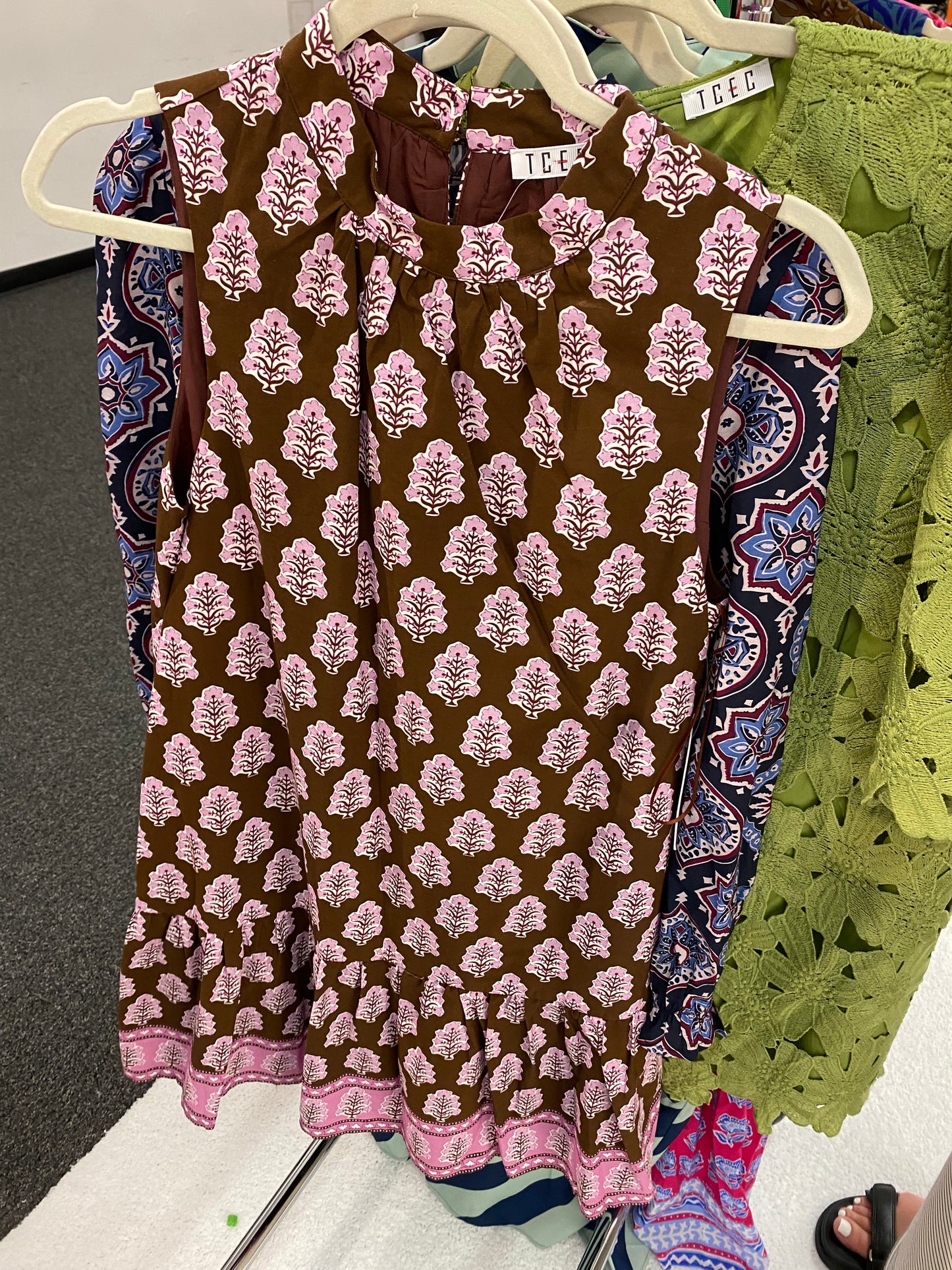 Brown Floral Dress