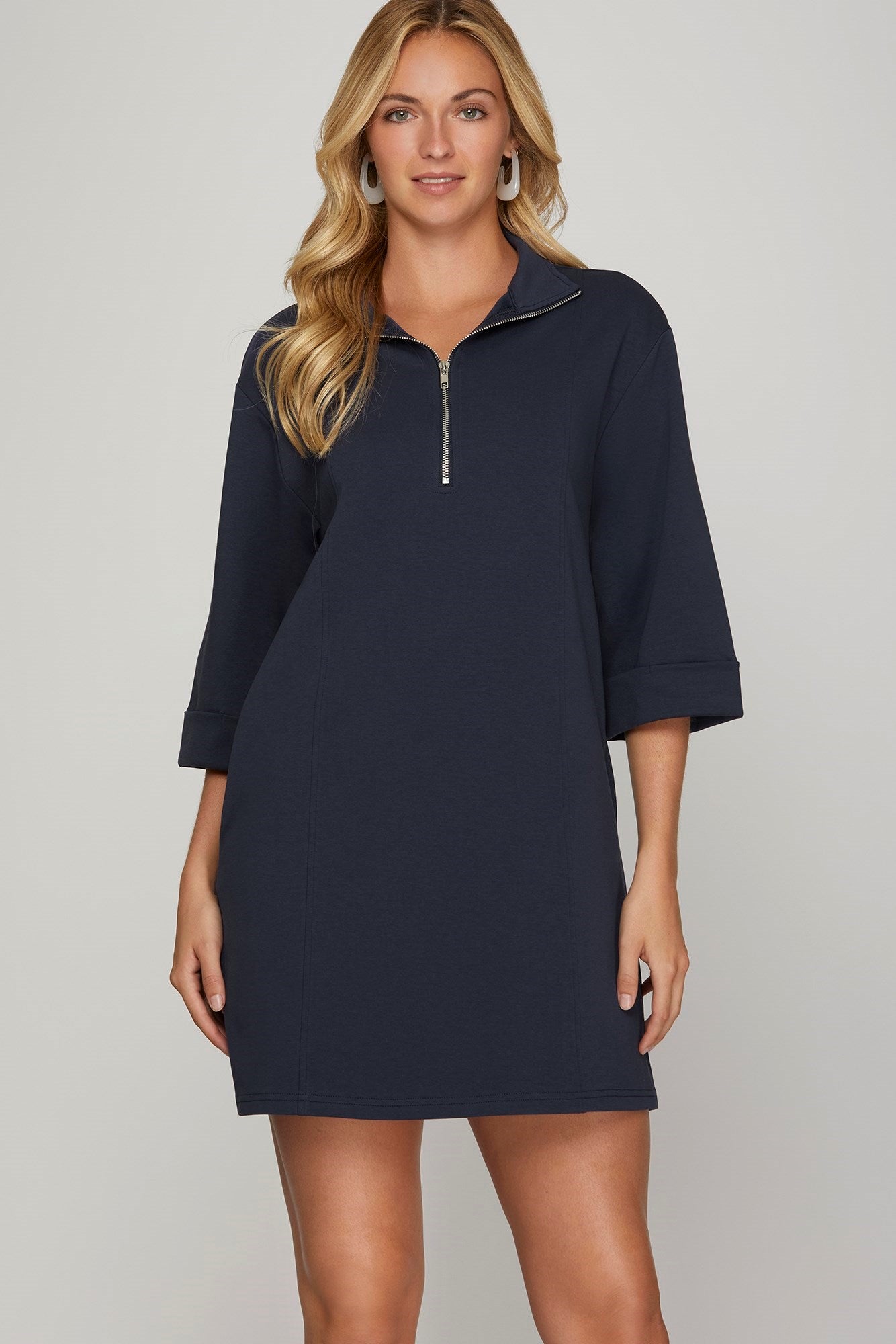 Half Zip Scuba Dress
