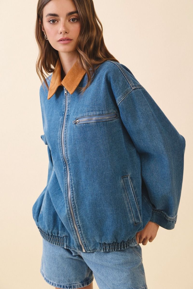 Denim Zip-Up Jacket