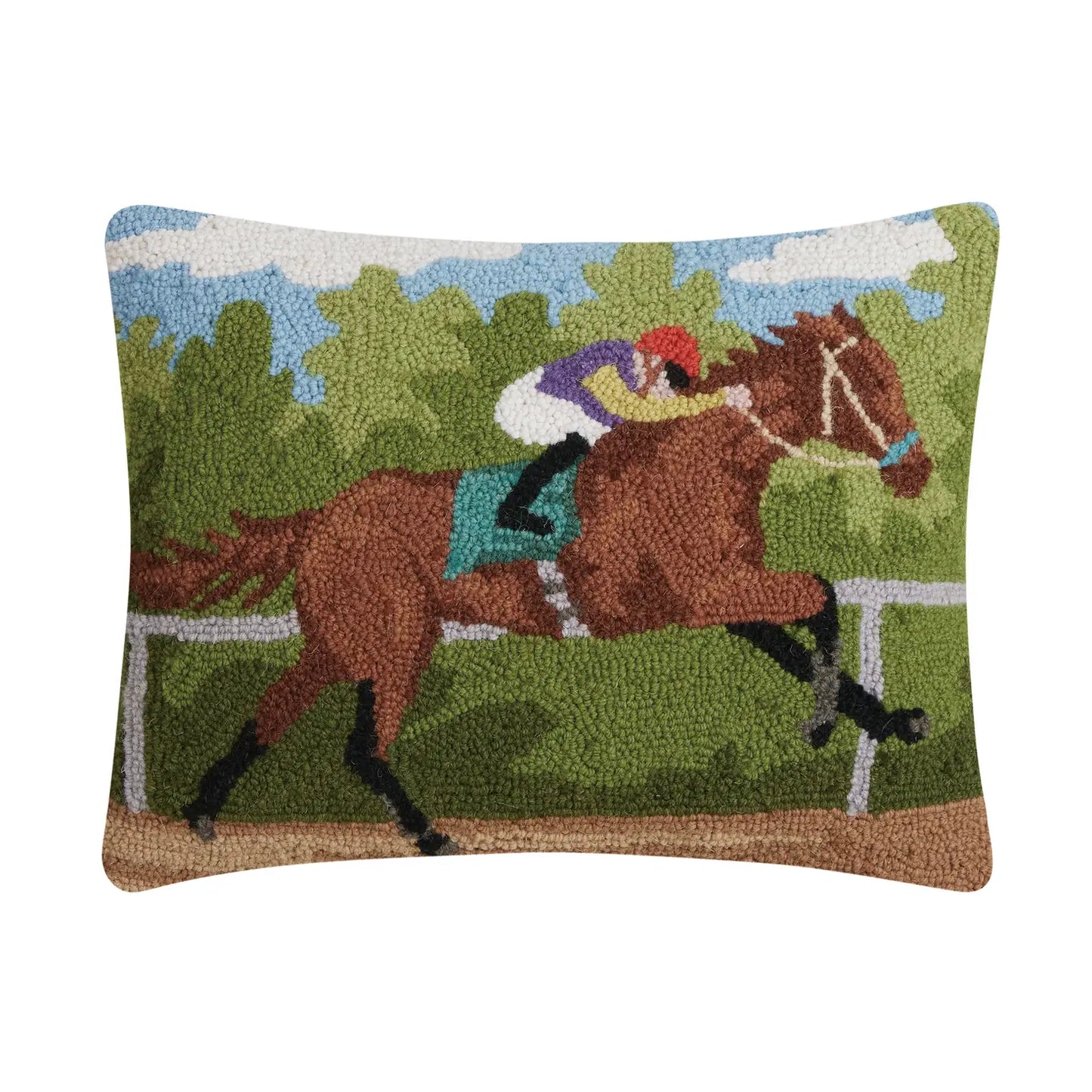 Racing Horse Hook Pillow
