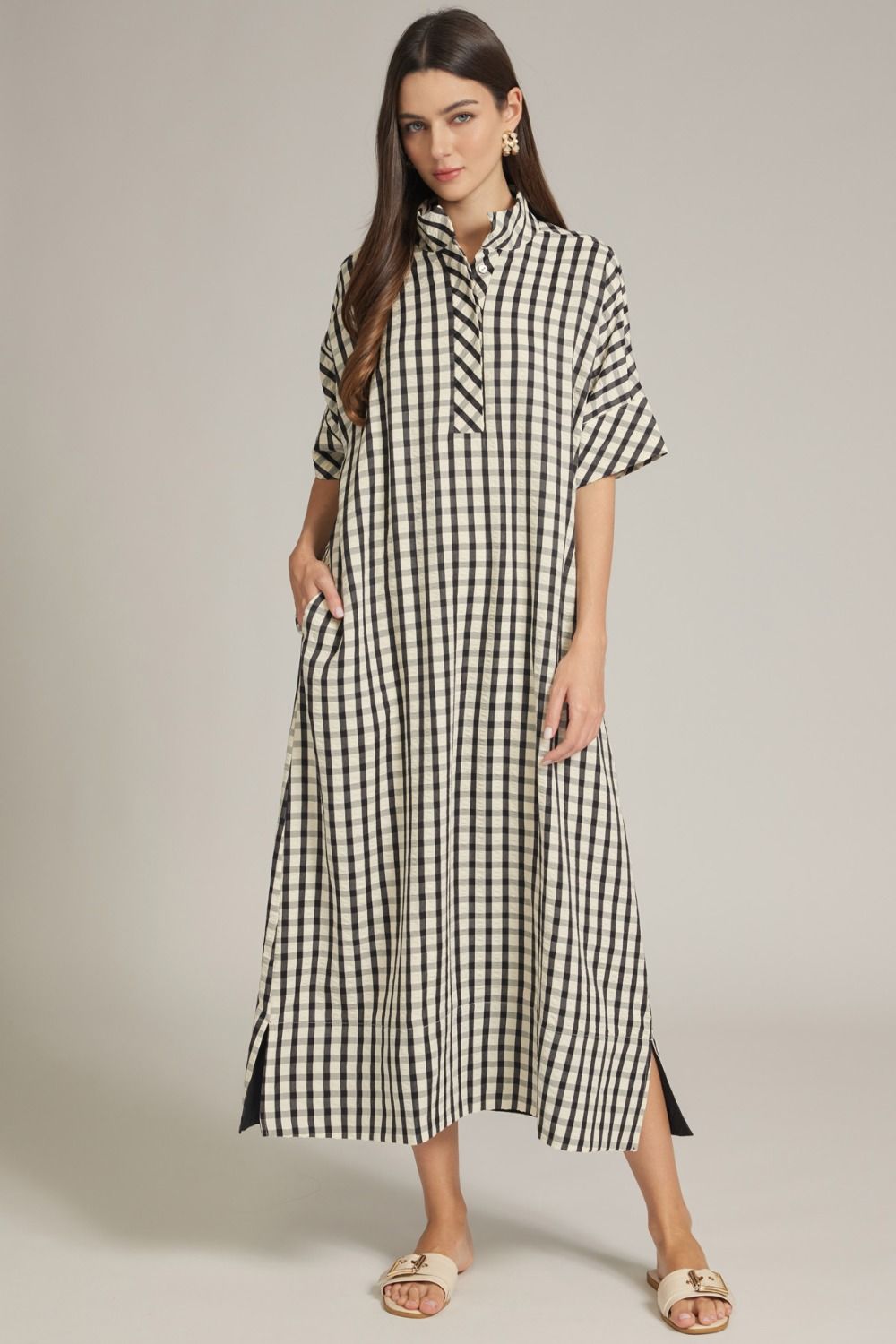 Black Gingham Dress