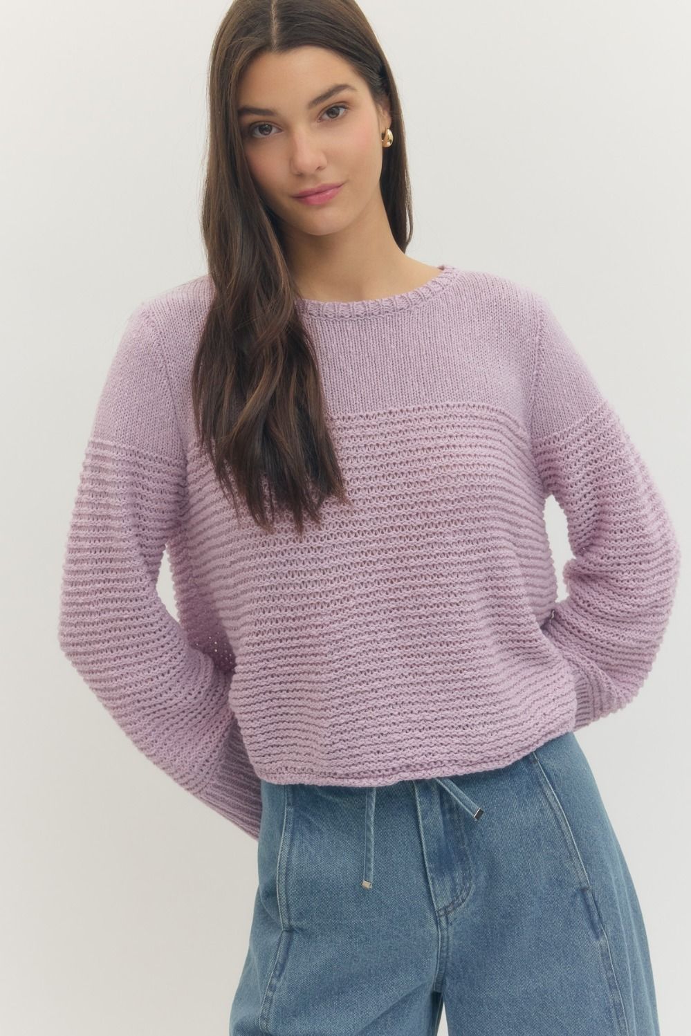 Lavender LS Knit
