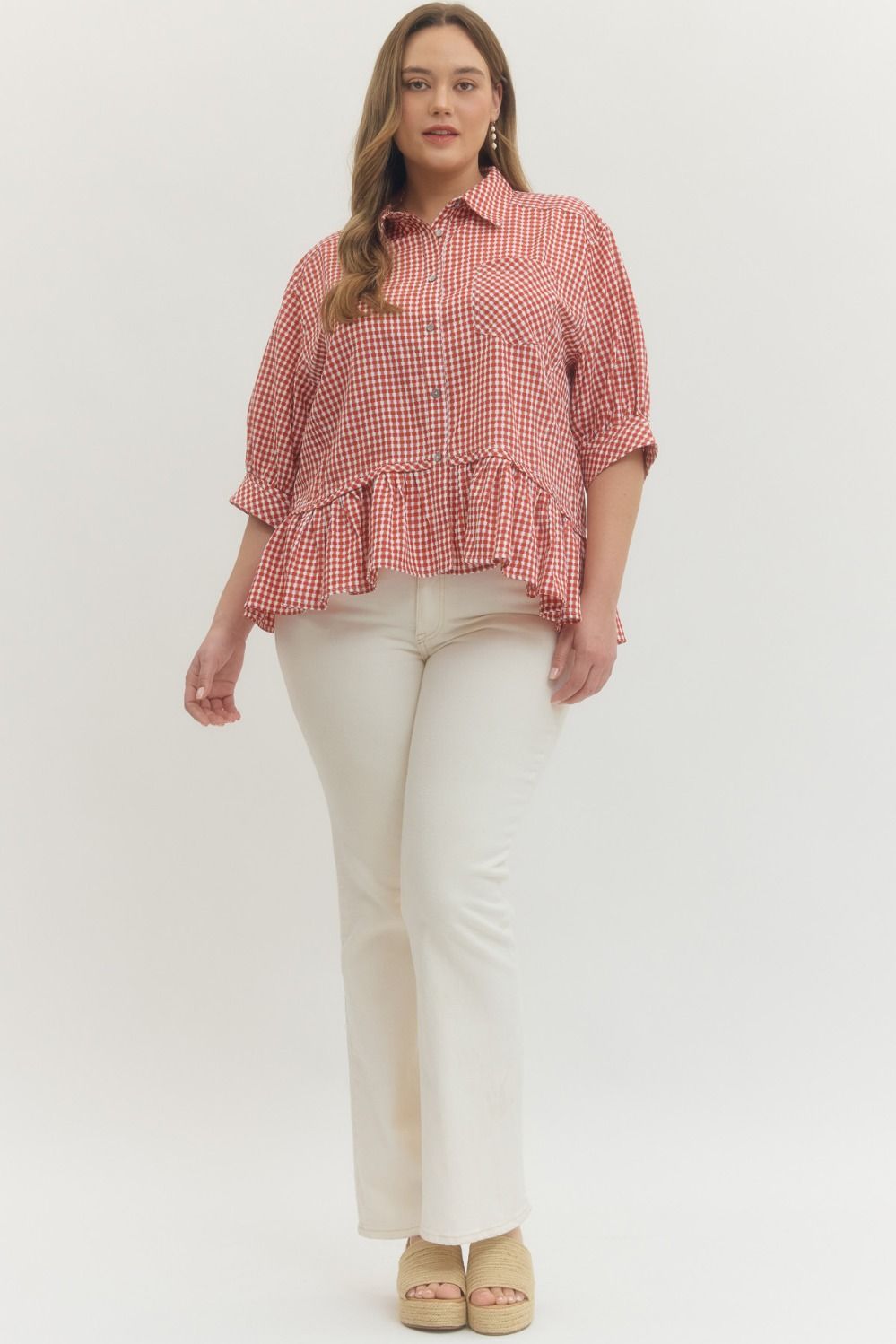 Red Gingham Top