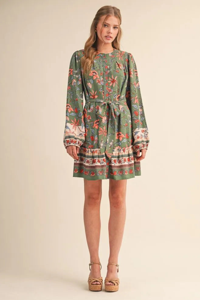 Sage Multi Mini Dress