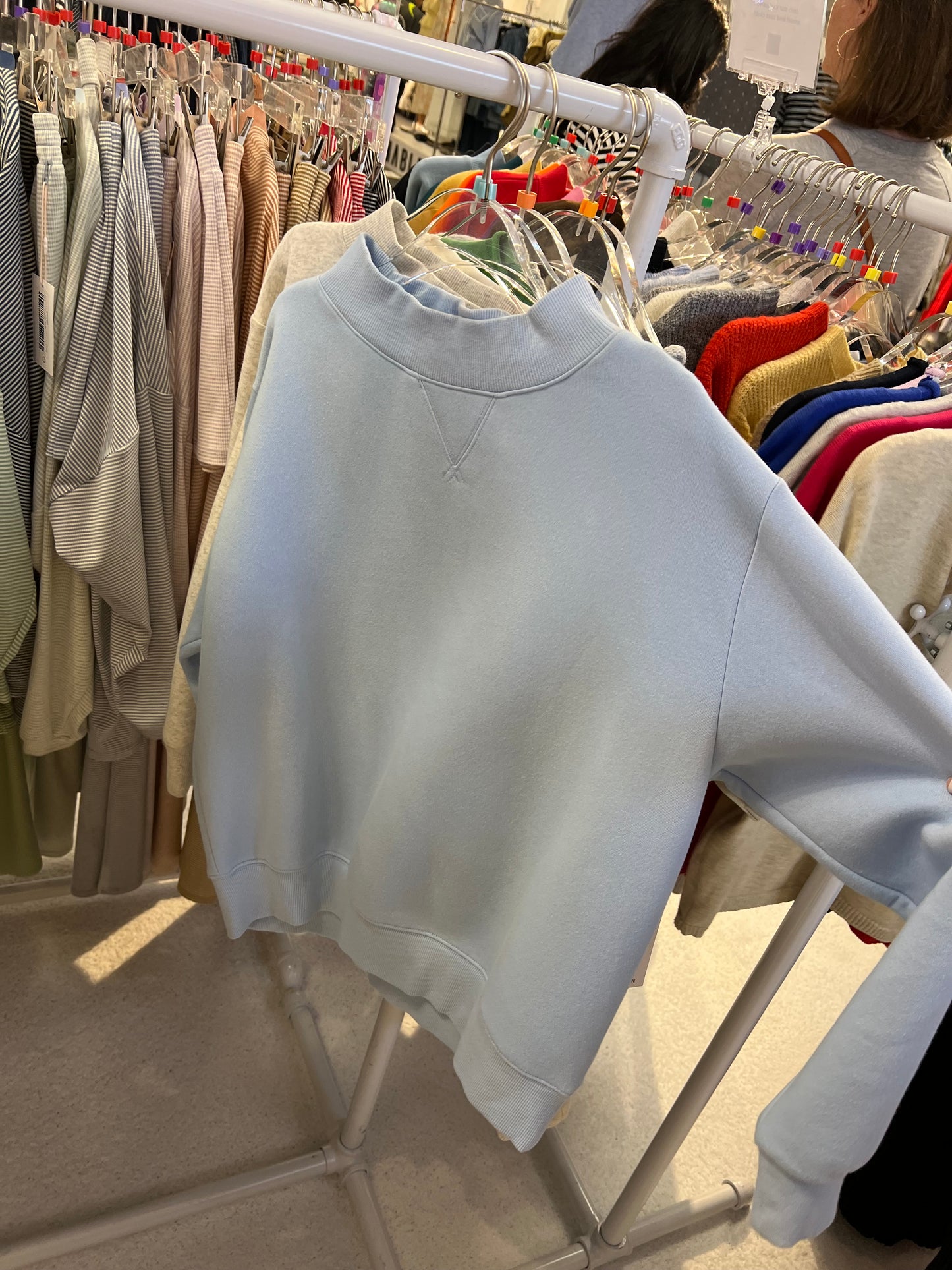 Fleece Wide Neck Sweatshirt