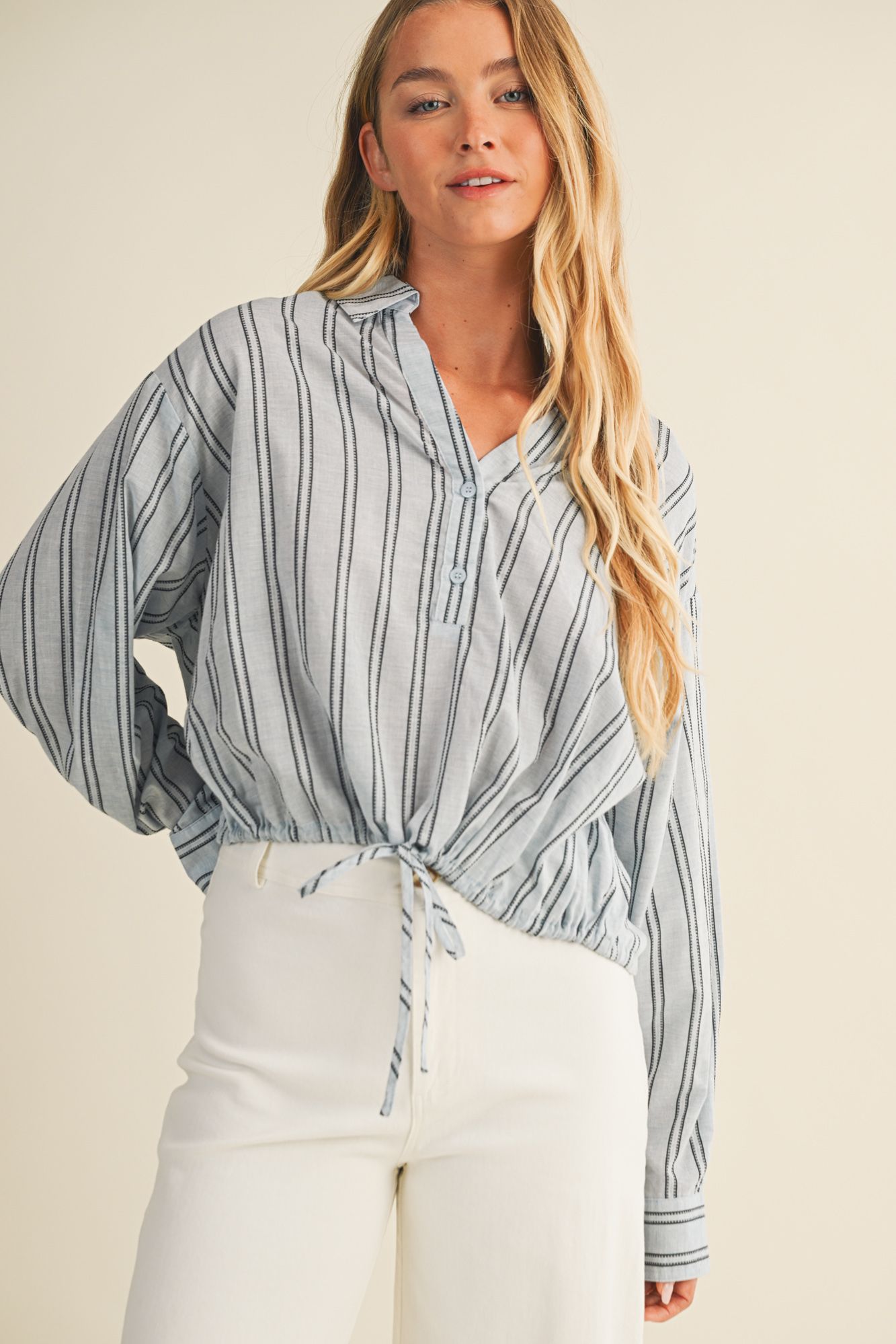 Stripe Jacquard Top