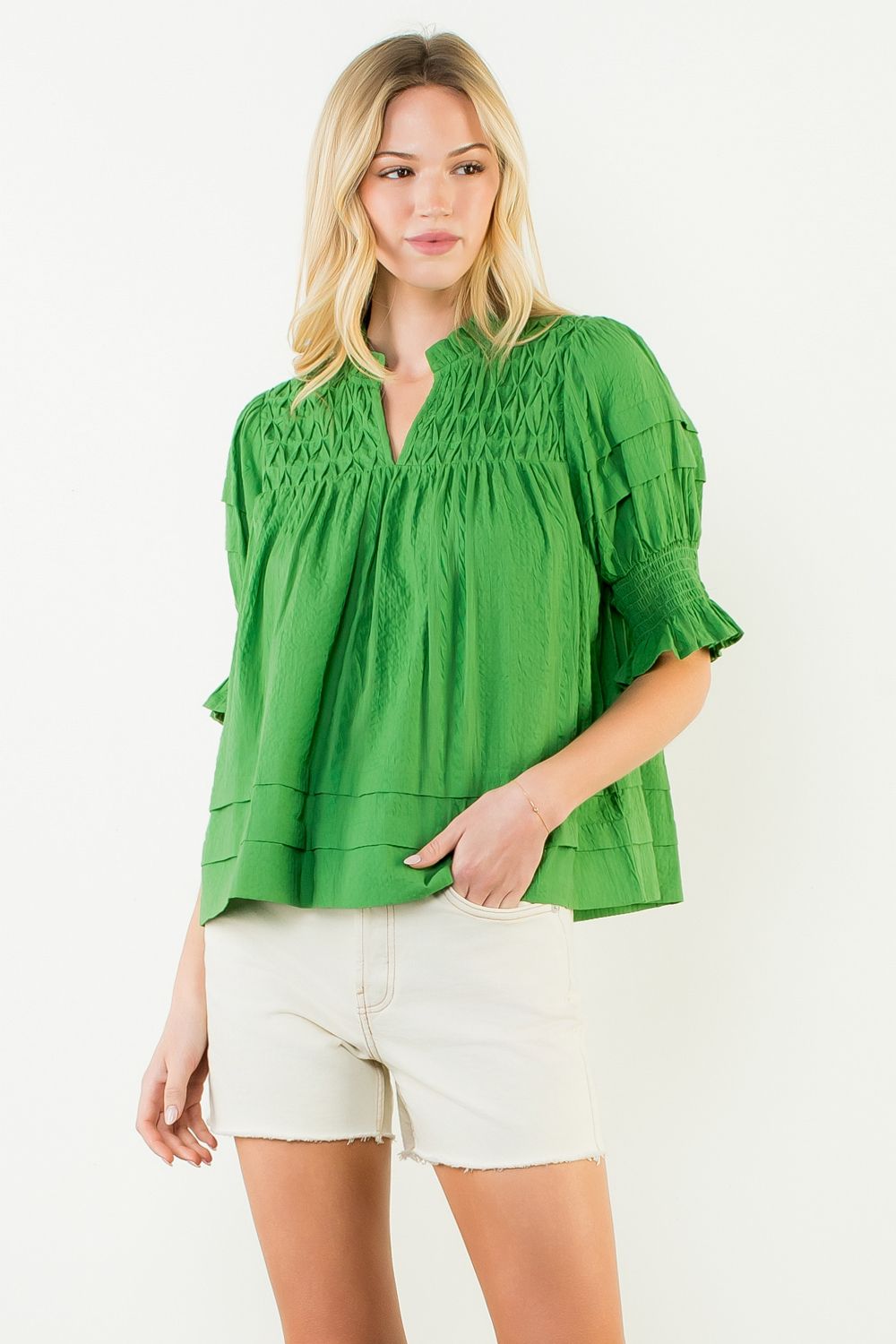 SS Crinkle Detail Top