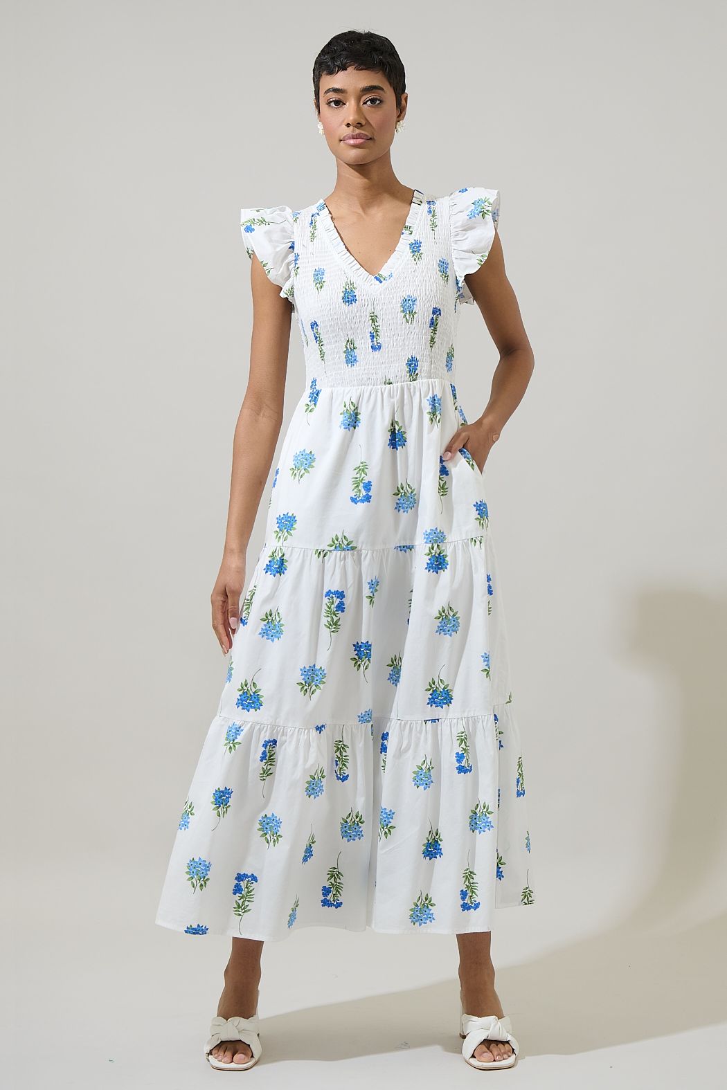 Jillian Floral Midi Dress