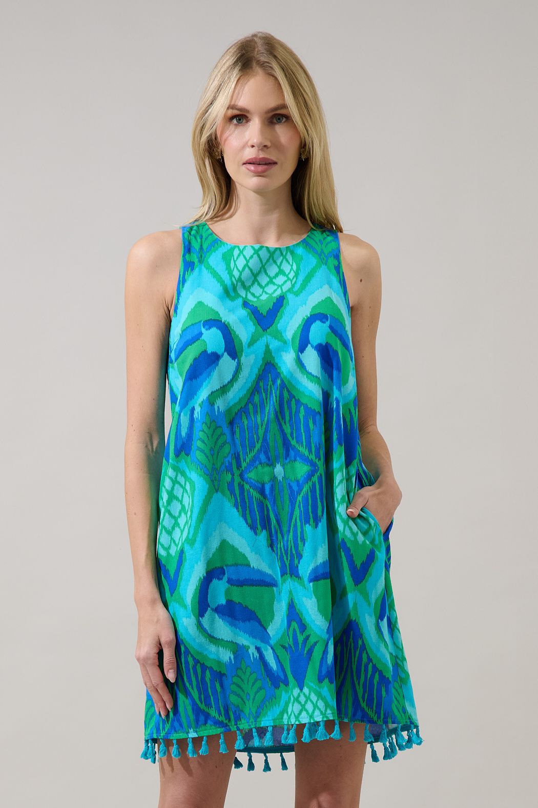 Blissy Tropical Mini Dress