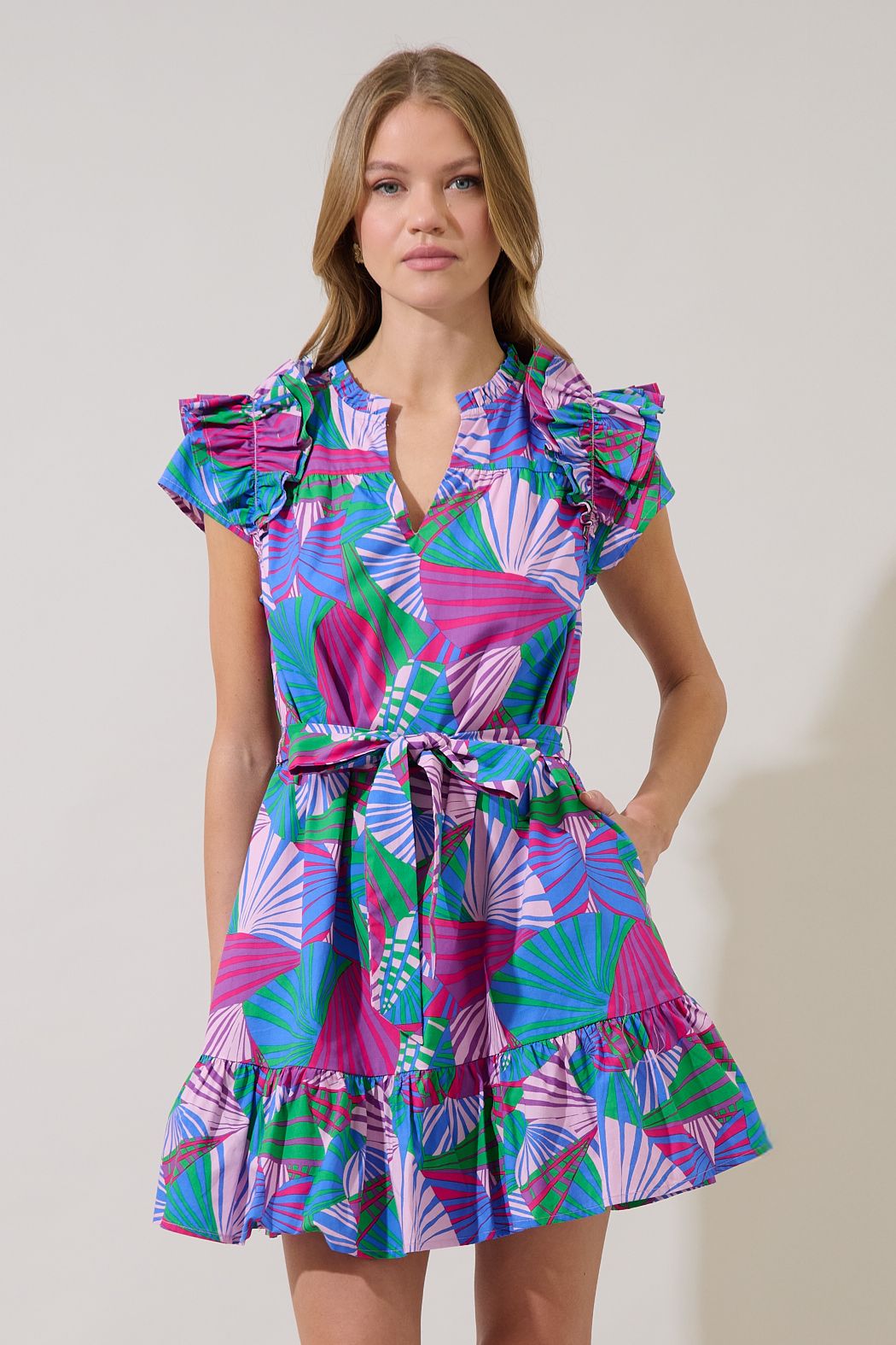 Ivona Ruffle Mini Dress