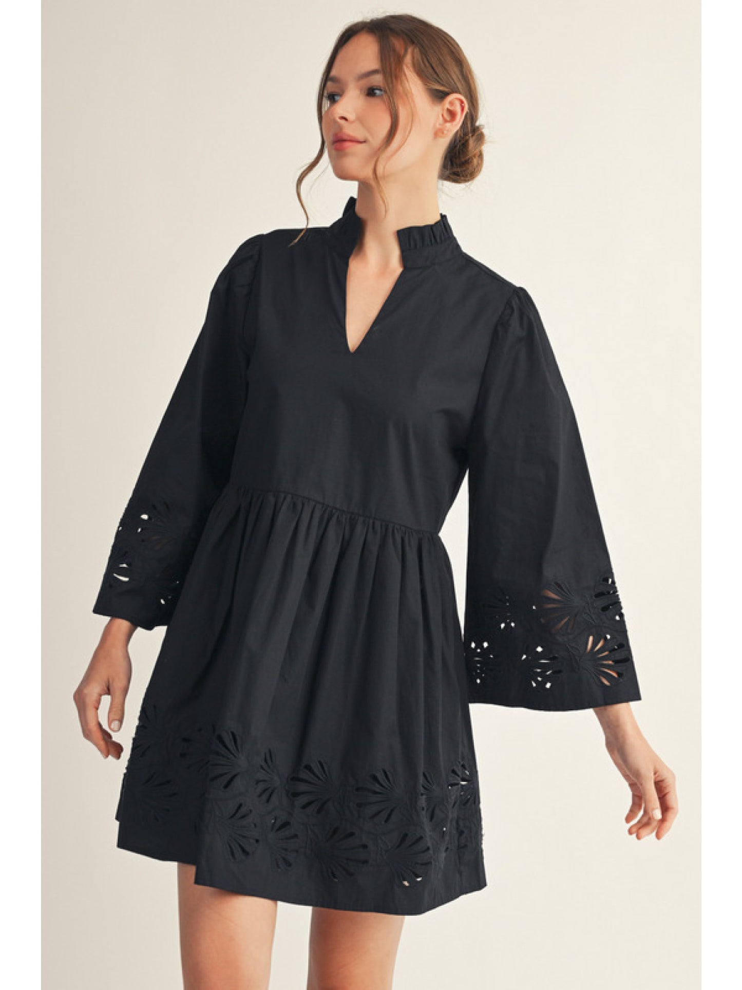 Eyelet Black Dress