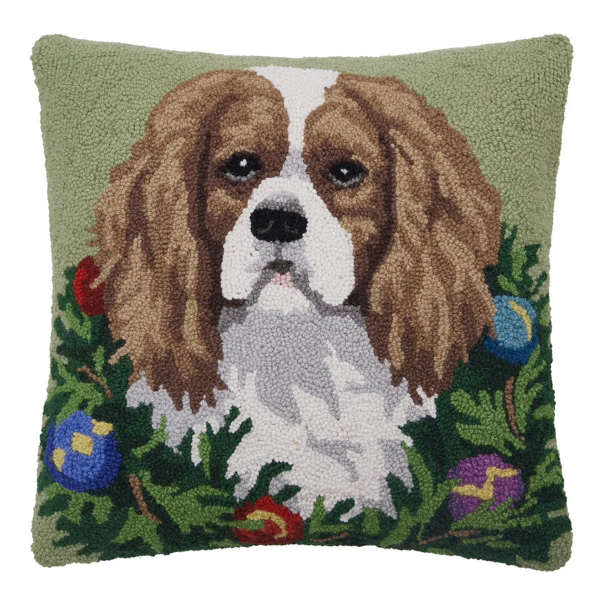 Holiday King Cavalier Spaniel Hook Pillow