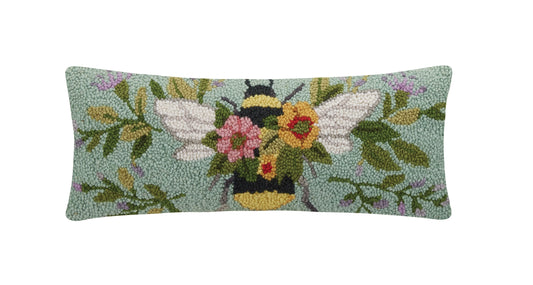 Floral Bee W/Hive Hook Pillow