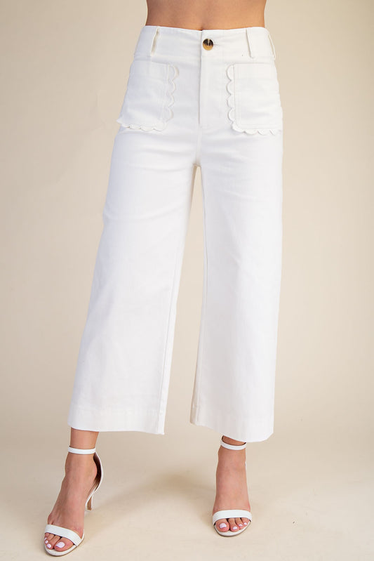 Cropped Wide-Leg Pants