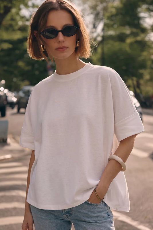 Oversized Stretchy Ivory Top