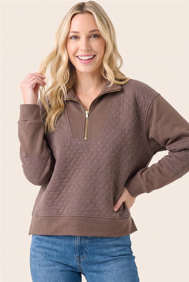 Quilted Terry Sweatshirt