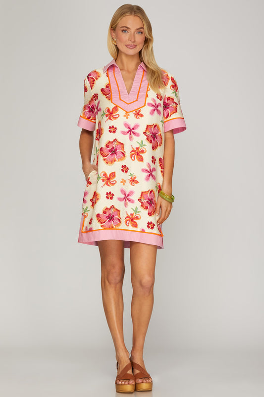 Floral Woven Mini Dress