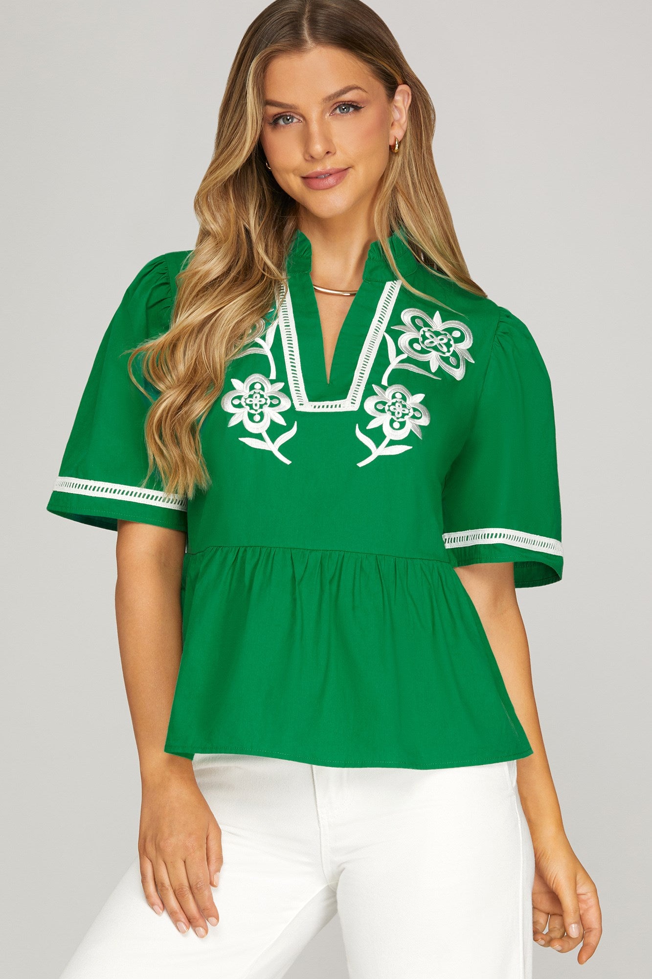Green Woven Top