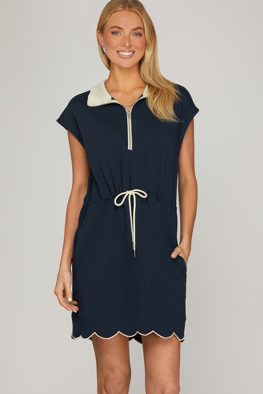 Drawstring Scuba Knit