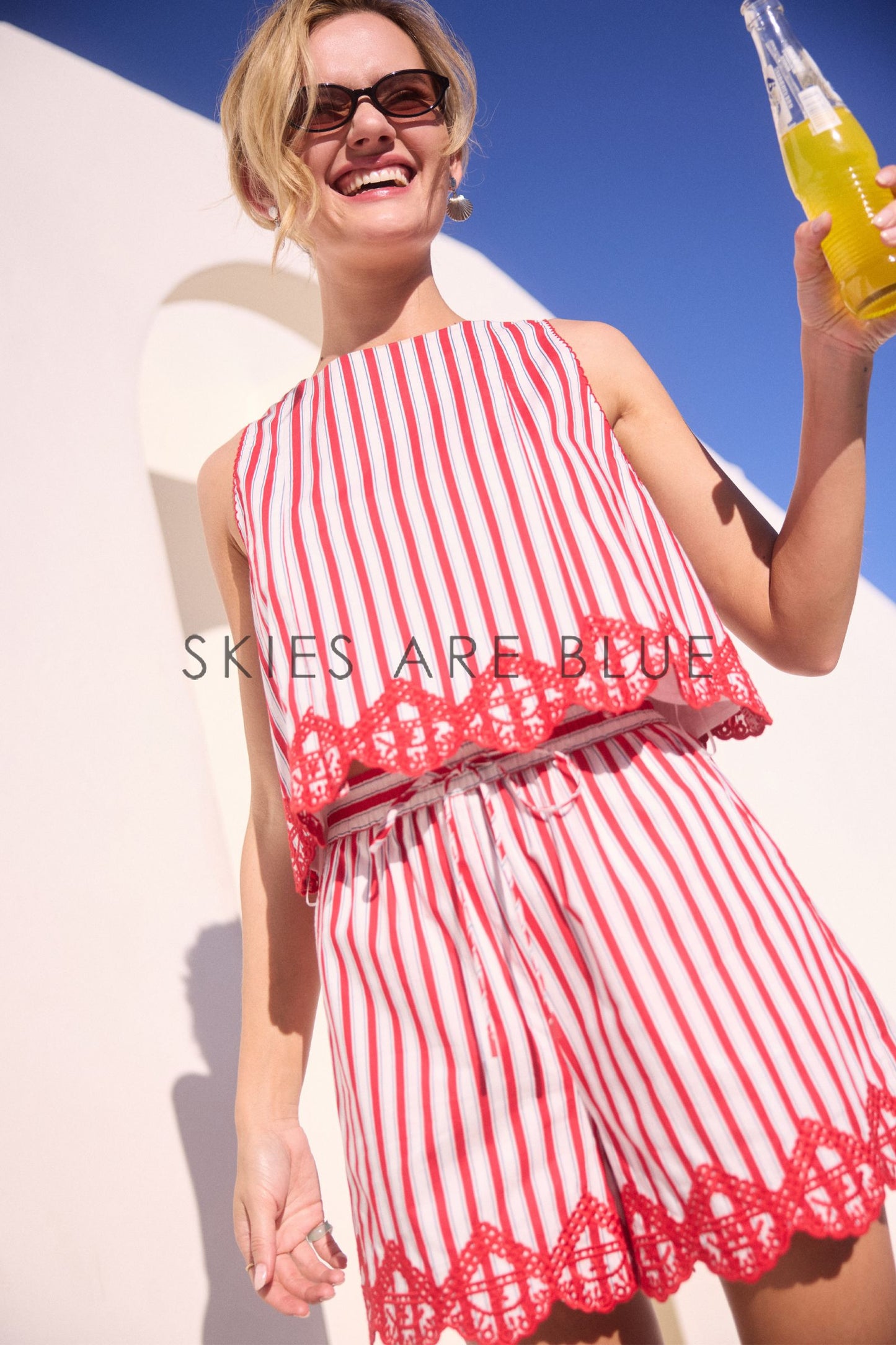 Slvless Striped Top