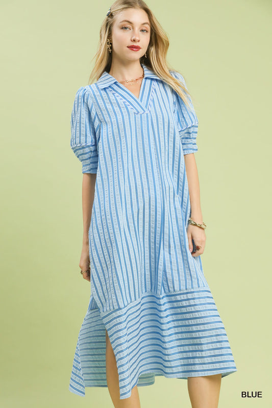 Blue Two Tone Dress