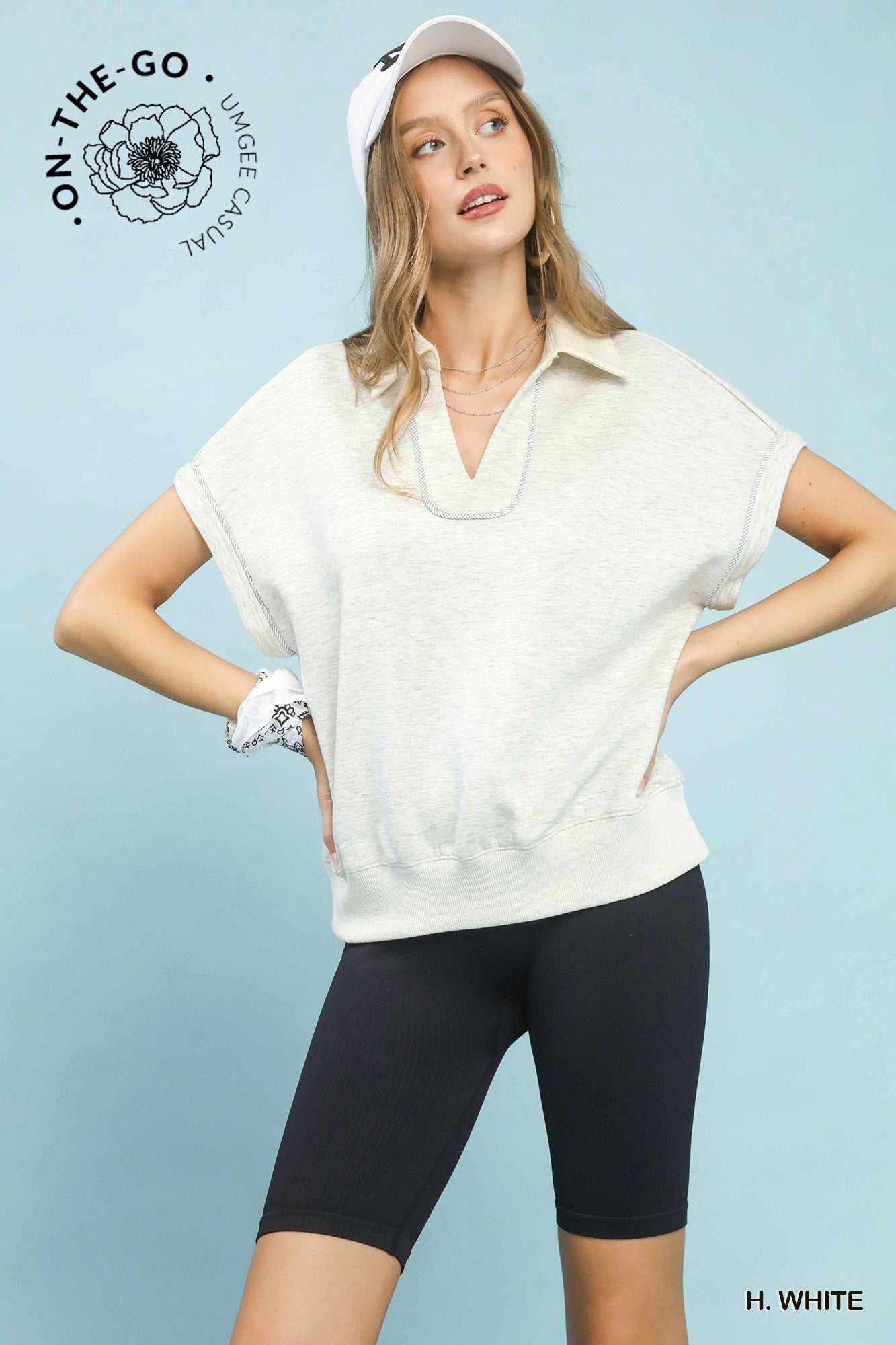 Heather White Top