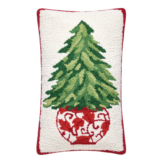 Red Chinoiserie Tree Hook Pillow