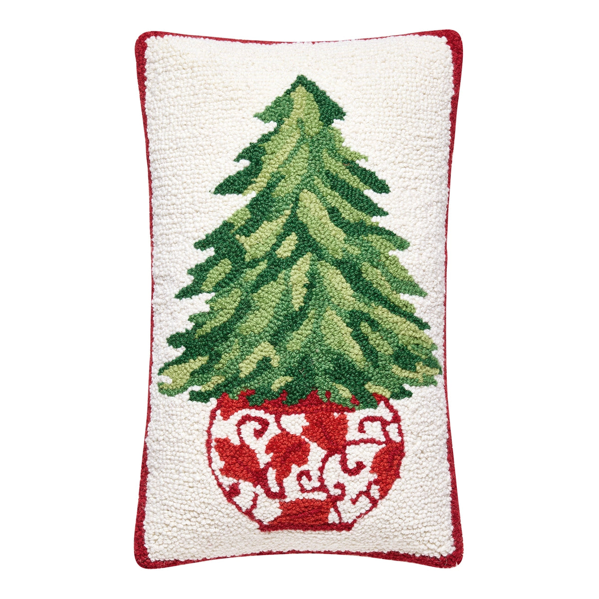 Red Chinoiserie Tree Hook Pillow